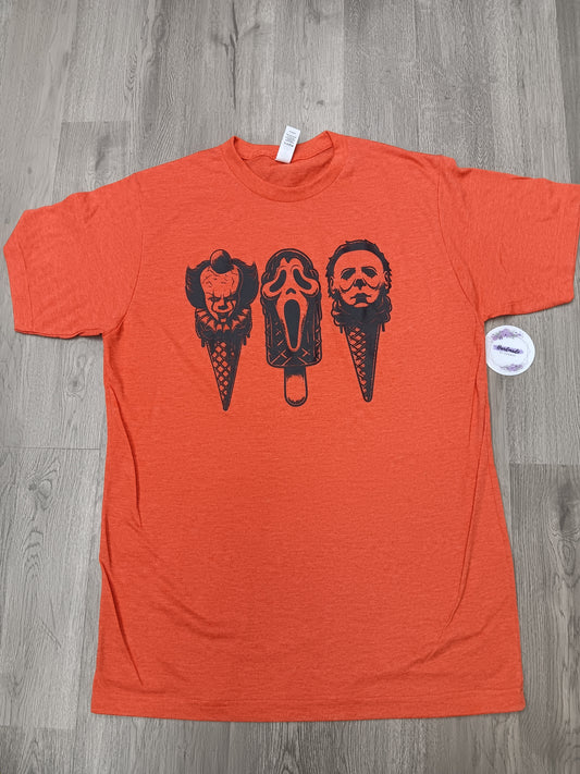 Adult Medium-Ice Cream Villains (Orange-Unisex Fit)