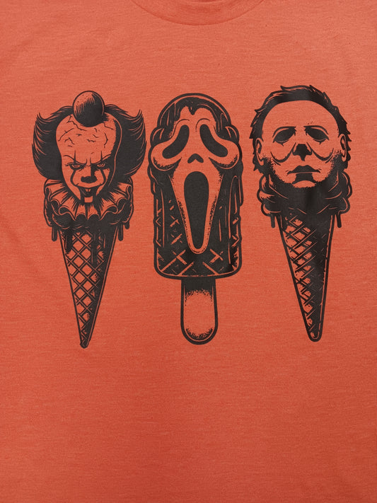 Adult Medium-Ice Cream Villains (Orange-Unisex Fit)