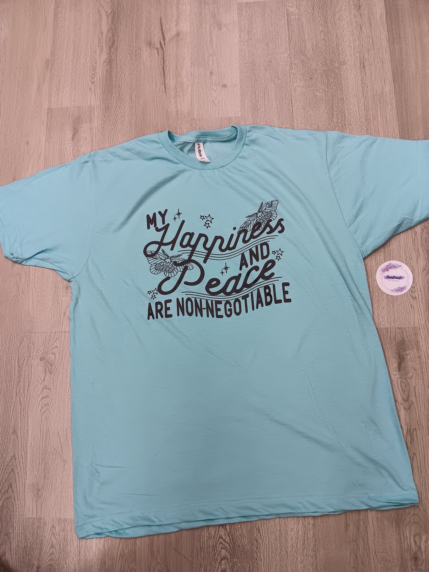 Adult Large- My Happiness & Peace Are Non-Negotiable (Light Blue-Unisex Fit)